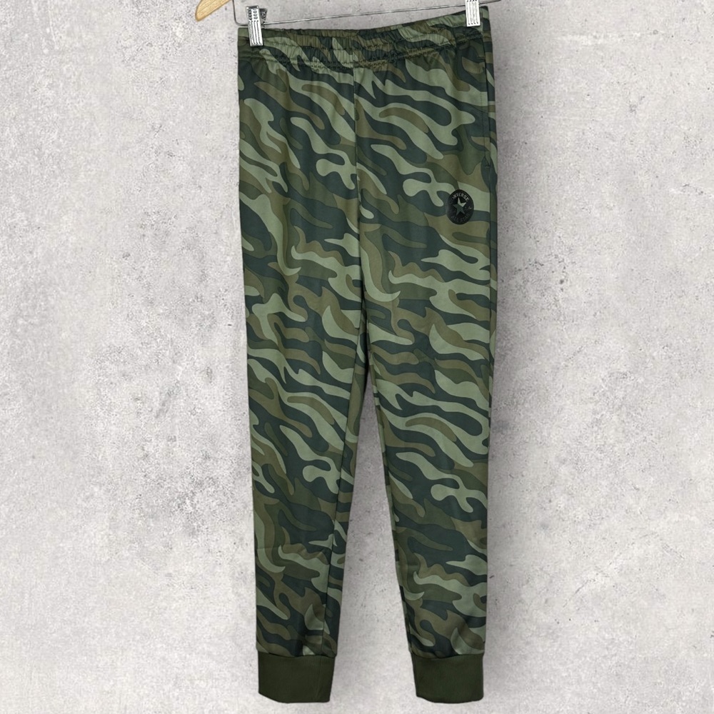NEW Converse Boys Camo Joggers Size Medium Green Track Pants 10 to 12 Years Pant